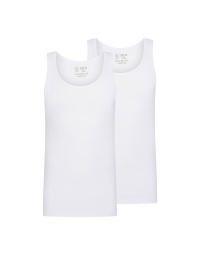 RJ Heren 2-Pack Singlet Katoen Wit