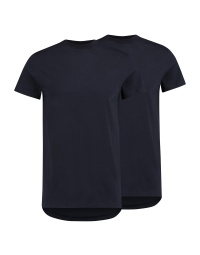 RJ Heren 2-Pack T-Shirt Katoen Ronde Hals Navy