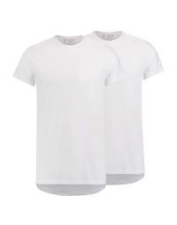 RJ Heren 2-Pack T-Shirt Katoen Ronde Hals Wit