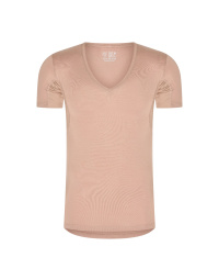 RJ Heren Anti-Zweet T-Shirt Tencel Diepe V-Hals Natural
