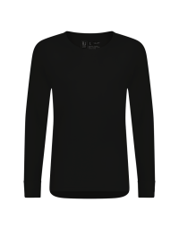 Thermo shirt lange mouw ronde hals zwart