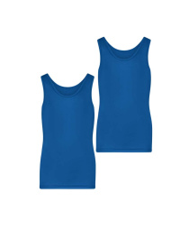 RJ Pure Color Metz 2-Pck Jongens Singlet Cobalt
